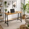 Biurko małe proste dąb loft komputerowe 100x50x75 VB4O Podgląd zdjęcia produktu 6