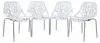 Makika Retro Stuhl Design-Stuhl - CALUNA 4er Set in Weiß Produktbild-Vorschau 2