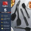 Walfos Silikon Spatel Set Hitzebeständig 600°F Schwarz (5 Produktbild-Vorschau 5