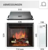 RICHEN EF42C Elektro-Kamin, Wandgerät, 2000 Watt, 2 Produktbild-Vorschau 7