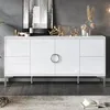 Merax glanzende dressoir met 4 lades en 2 deuren, commode Productafbeelding-voorbeeld 4