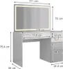 Schminktisch Vicco Adela Weiß 115 cm mit LED-Spiegel, Model Produktbild-Vorschau 7