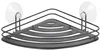 MSV Duschablage - Eckmodell - schwarz - 20 x 20 cm - Metall Produktbild-Vorschau 1