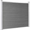 vidaXL Zaunelement Set WPC 353x146 cm Grau Produktbild-Vorschau 3