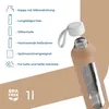 Wessper Trinkflasche aus Glas mit Silikonhülle – 1 L – mit Produktbild-Vorschau 2