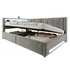 LVHOM Bekleden bed 140x200 cm, hoekbed van fluweel, bed met Productafbeelding-voorbeeld 2