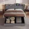 Letto matrimoniale imbottito con base a molle, dimensioni Anteprima dell’immagine prodotto 5