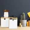Organizer na biurko Relaxdays, 2 szuflady, bambus i MDF, Podgląd zdjęcia produktu 2