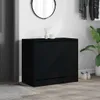 vidaXL Armoire à chaussures noire 80x42x69 cm Bois Voir les images du produit 3