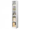 Weißes stehendes Bücherregal hoch für Wohnzimmer modernes Produktbild-Vorschau 9