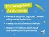 A blue background with text and illustrations related to astronomy. Náhled obrázku produktu