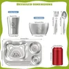 Edelstahl Baby Geschirrset, Kindergeschirr-Set aus Produktbild-Vorschau 2