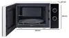 Samsung MS20A3010AH, vrijstaande magnetron, wit Productafbeelding-voorbeeld 2