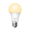 A white smart light bulb with a yellow glow, on a white background. Podgląd zdjęcia produktu