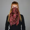 Baumwolltuch - Leopard 1 rot - silber - quadratisches Tuch Produktbild-Vorschau 8