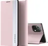 A pink flip case for a Xiaomi Mi 11 Lite phone, shown from the side and with the phone partially visible. Produktbild-Vorschau