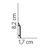 PROVISTON | Sockelleiste | 17 x 82 x 2000 mm | Satin Weiß | Produktbild-Vorschau 2