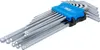 A set of extra-long hex keys with ball ends, held together by a blue plastic organizer. Náhľad obrázku produktu