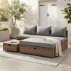 home24 Loungeset - 3-teilig - Polyrattan / Webstoff - Braun Produktbild-Vorschau 1