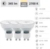 Eglo 110151 LED GU10 3-fach Leuchtmittel 3x4,5W Ø50mm Produktbild-Vorschau 5