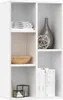vidaXL Knihovna/bočník bílá 50x25x80 cm Materiál na bázi Náhled obrázku produktu 4