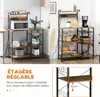 HOMCOM Étagere cuisine meuble micro-onde étagère rangement Voir les images du produit 4