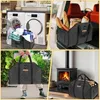 Filz Holzkorb XL 50x35x23cm Schwarz mit Festseilen, 50L, Produktbild-Vorschau 6