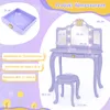 COSTWAY Coiffeuse pour enfants avec tabouret, Coiffeuse Voir les images du produit 3