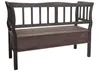 A wooden storage bench with a slatted back. Náhľad obrázku produktu