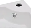 vidaXL Lavabo con troppopieno 45 x 32 x 12,5 cm Bianco Anteprima dell’immagine prodotto 5