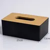 Taschentuchbox Kosmetiktuchbox Tuchspender Bambus Schwarz Produktbild-Vorschau 5