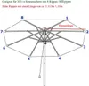 Sonnenschirm Ersatzbezug 3m/270cm/2m/230cm/250cm 8 Produktbild-Vorschau 2