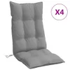 vidaXL Hochlehner-Auflagen 4 Stk. Grau Oxford-Gewebe Produktbild-Vorschau 1
