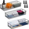 Zestaw 3 drucianych koszy ściennych RD44158, czarny Podgląd zdjęcia produktu 1