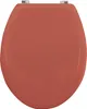 MSV WC Sitz Toilettendeckel MDF Holzkern „Terracotta Rot“ Produktbild-Vorschau 1