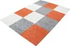 Teppich Wohnzimmer Hochflor Kariert Design Langflor Shaggy Produktbild-Vorschau 2