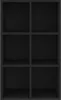 vidaXL Regał/szafka boczna czarny 66x30x98 cm Materiał Podgląd zdjęcia produktu 6