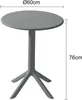 VORTIVO Gartentisch Ø60 cm rund, grau, wetterfest & stabil Produktbild-Vorschau 3