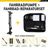 Dunlop Fahrradpumpe mit Manometer und Fahrrad Reparaturset Produktbild-Vorschau 8