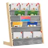 Bücherregal für kinder 75x30x76cm aus Baumwolle Leinen und Produktbild-Vorschau 9