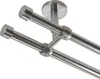 Gardinenstange Set Edelstahl Look Metall Ø 16mm Produktbild-Vorschau 1