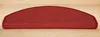 A single red stair mat on a wooden staircase. Produktbild-Vorschau