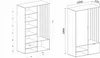 Diagrams of a wardrobe with dimensions. Náhled obrázku produktu
