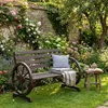 Banc de jardin BEALIFE 2 places 102 x 56 x 79 cm en bois Voir les images du produit 2