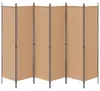 vidaXL 6dílný paraván, béžový, 300 x 180 cm, látka Náhled obrázku produktu 5