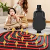 A mother and daughter are sitting on the floor near a heating system with yellow arrows indicating heat flow. Náhled obrázku produktu