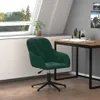 vidaXL Kancelářská židle otočná tmavě zelená sametová Náhled obrázku produktu 2