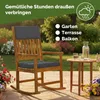 CASARIA® Schaukelstuhl Gartenstuhl Holz Anthrazit 160kg Produktbild-Vorschau 4