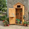 Relaxdays Gartenschrank, Holz, wetterfestes Dach, 3 Produktbild-Vorschau 2