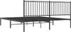 A black metal bed frame with a headboard, shown from a side angle against a white background. Náhled obrázku produktu